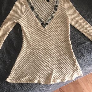 Beautiful and unique beaded tunic top!